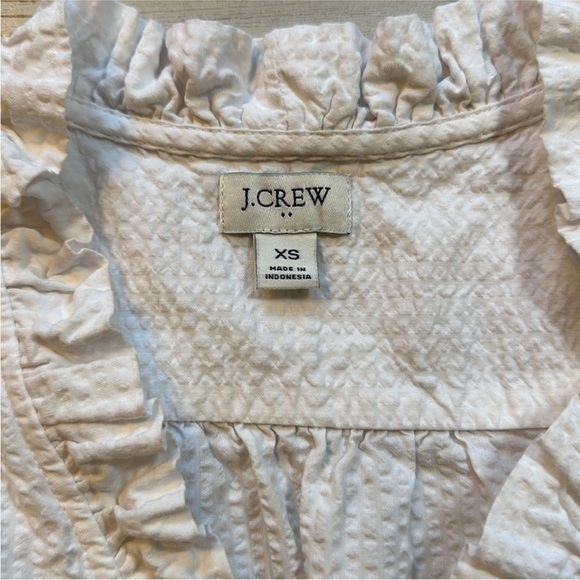 J. Crew Factory Flutter Sleeve Ruffle Top XS - Picture 2 of 4